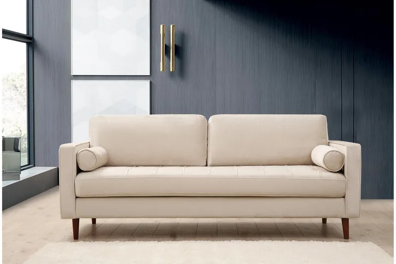 Mirrilnesh Sofa 3-Pers. - Beige - Møbler - Sofaer - 3 personers sofa