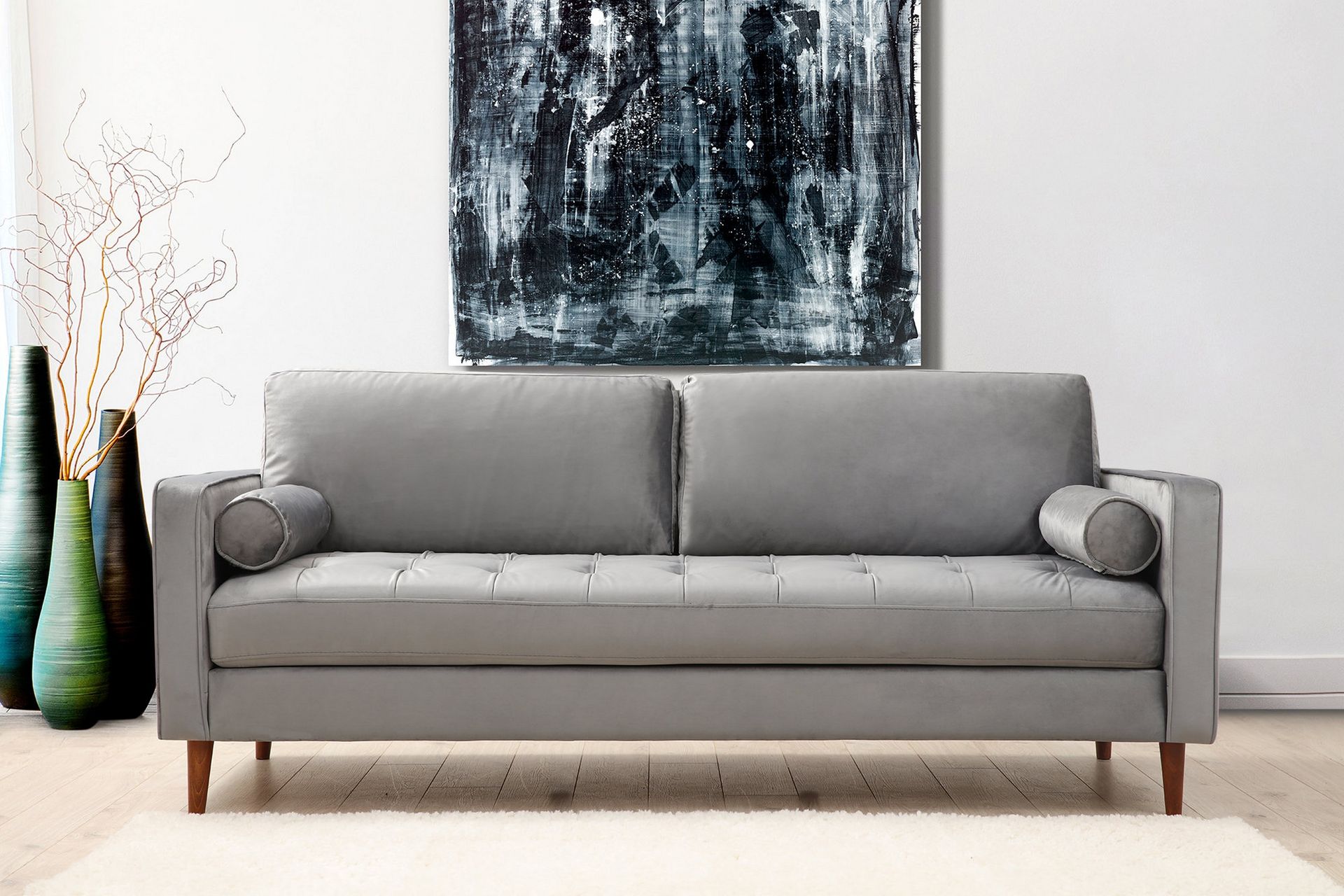 Mirrilnesh Sofa 3-Pers. - Lysegrå - Møbler - Sofaer - 3 personers sofa