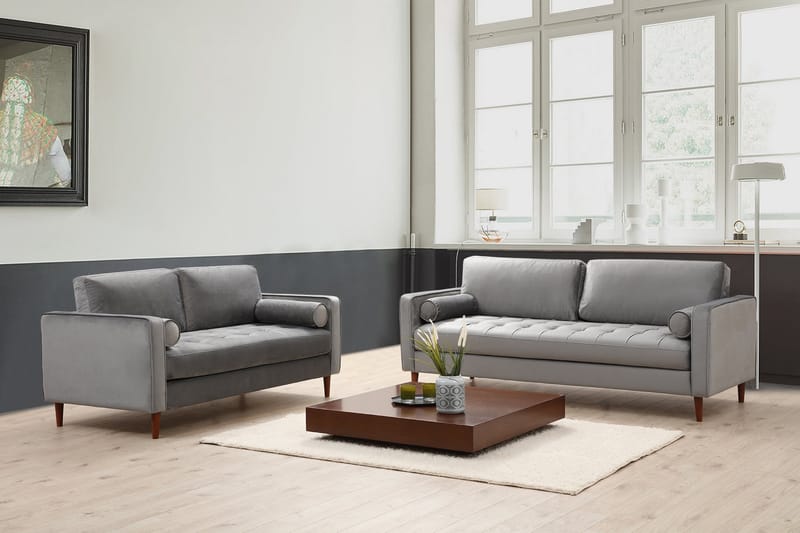 Mirrilnesh Sofa 3-Pers. - Lysegrå - 3 personers sofa