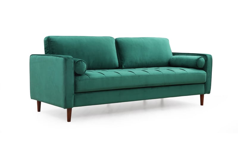 Mirrilnesh Sofa 3-Pers. - Grøn - 3 personers sofa