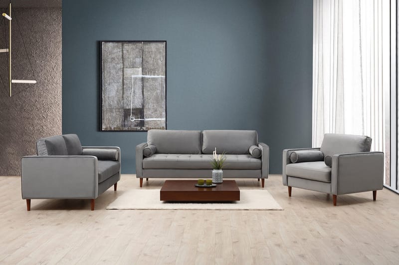Mirrilnesh Sofa 3-Pers. - Lysegrå - Møbler - Sofaer - 3 personers sofa