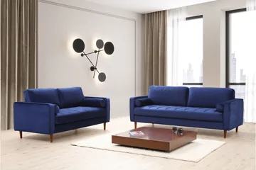 Mirrilnesh Sofa 3-Pers. - Marinblå - Møbler - Sofaer - 3 personers sofa
