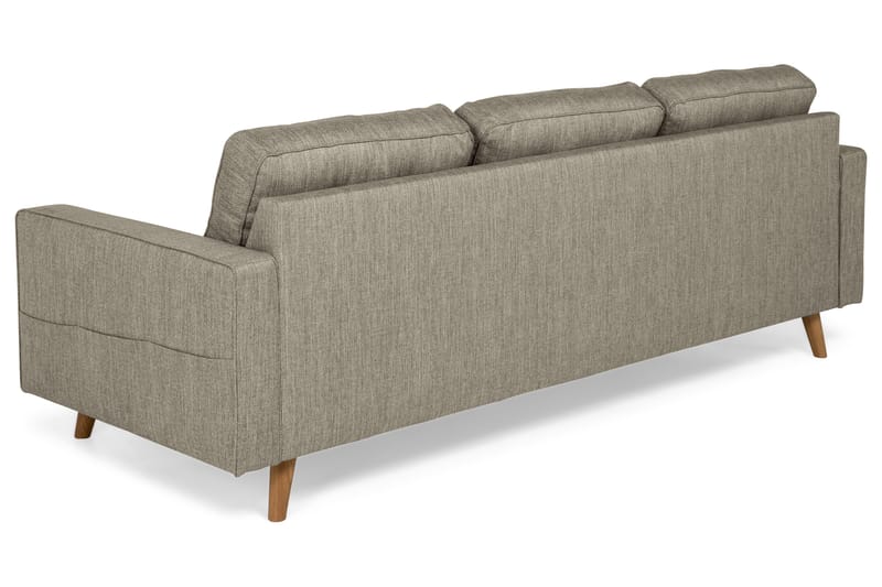 Monroe 3-pers Sofa - Gråbrun - 3 personers sofa