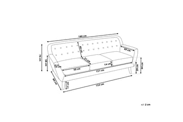 Motala Sofa 3 sæder - Grå - Møbler - Sofaer - 3 personers sofa