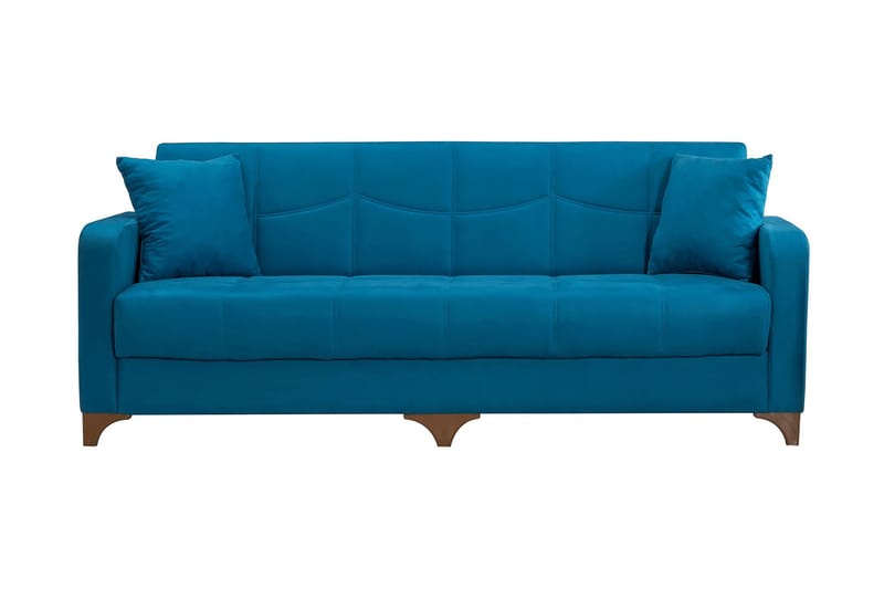 Nellona 3-personers Sofa - Mørkeblå/Natur - 3 personers sofa