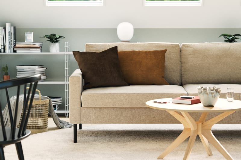 Nevada 3-personers Small Stofsofa 198 cm bred - Beige - Møbler - Sofaer - 3 personers sofa