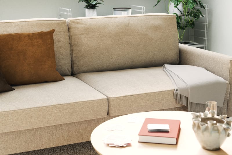 Nevada 3-personers Small Stofsofa 198 cm bred - Beige - Møbler - Sofaer - 3 personers sofa