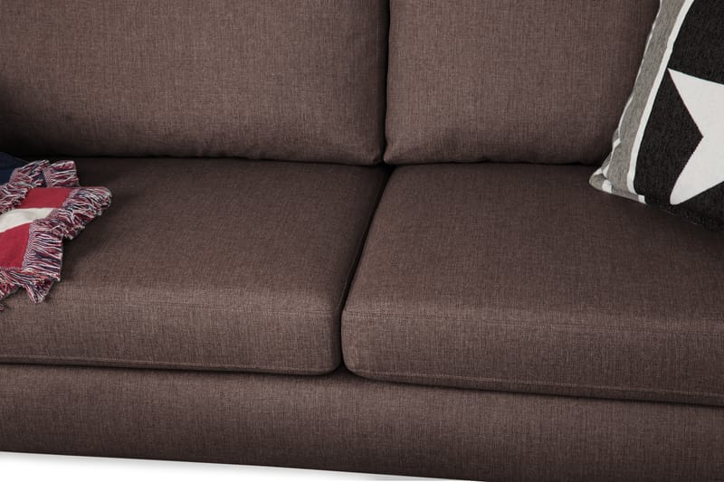 Nordic 3-pers Sofa - Brun/Sort - 3 personers sofa