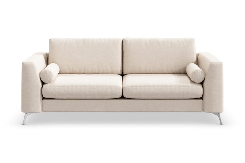 Ocean Lyx 3-personers Sofa - Beige/Krom - 3 personers sofa