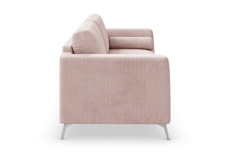 Ocean Lyx 3-personers Sofa - Lyserød/Krom - 3 personers sofa