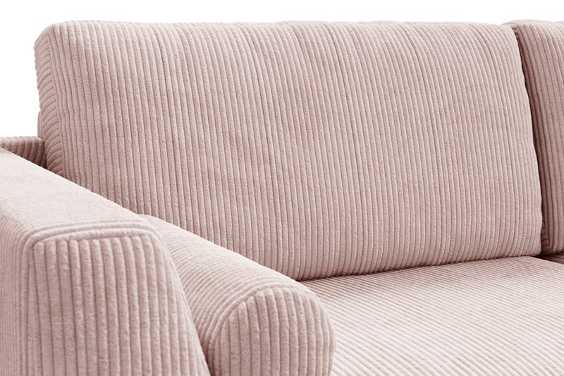 Ocean Lyx 3-personers Sofa - Lyserød/Krom - 3 personers sofa