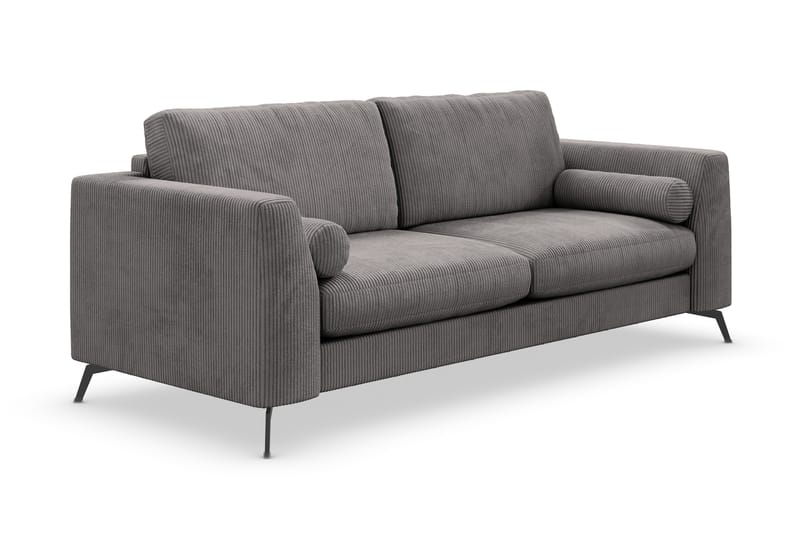 Ocean Lyx 3-personers Sofa - Mørkegrå/Sort - 3 personers sofa