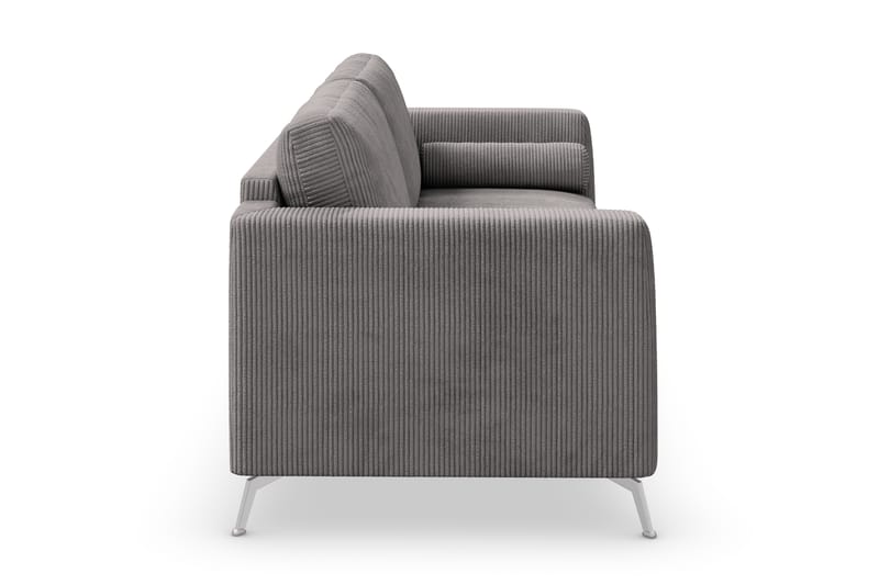 Ocean Lyx 3-personers Sofa - Mørkegrå/Krom - 3 personers sofa