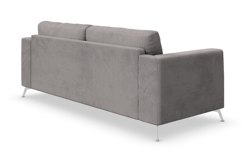 Ocean Lyx 3-personers Sofa - Mørkegrå/Krom - 3 personers sofa