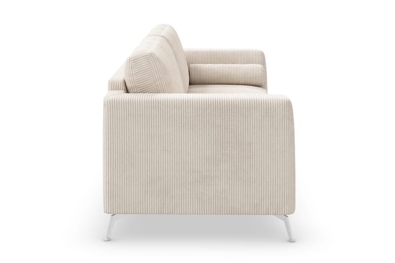 Ocean Lyx 3-personers Sofa - Beige/Krom - 3 personers sofa