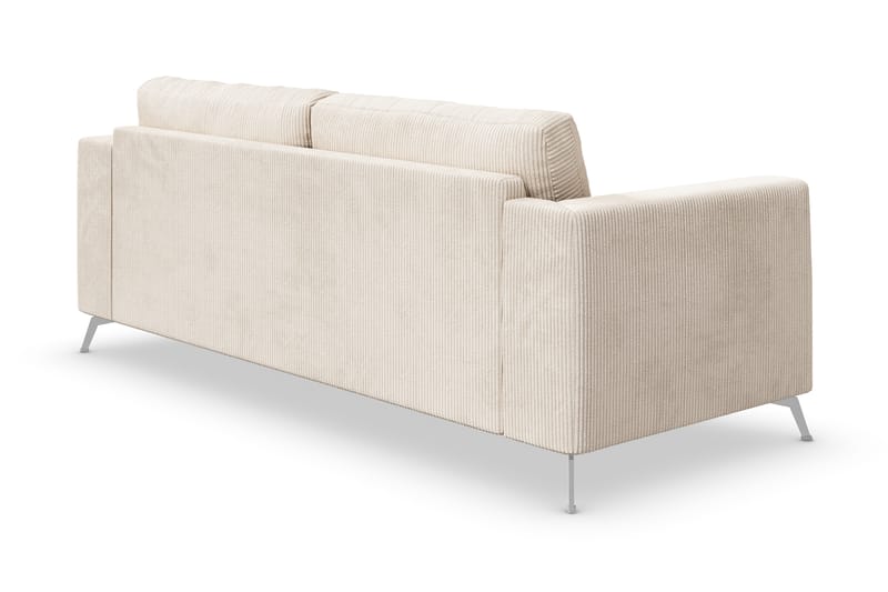 Ocean Lyx 3-personers Sofa - Beige/Krom - 3 personers sofa