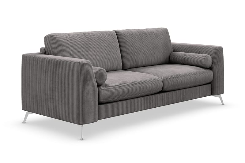 Ocean Lyx 3-personers Manchestersofa - Mørkegrå - Møbler - Sofaer - 3 personers sofa