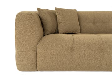 Octavian 3-personers Sofa med Knappet Design i Bouclé - Brun - Møbler - Sofaer - 3 personers sofa