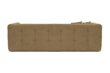 Octavian 3-personers Sofa med Knappet Design i Bouclé - Brun - Møbler - Sofaer - 3 personers sofa