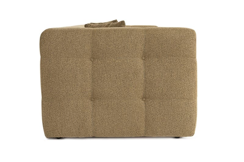 Octavian 3-personers Sofa med Knappet Design i Bouclé - Brun - Møbler - Sofaer - 3 personers sofa