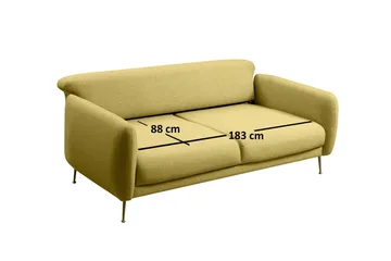 Panchenko 3-Pers. Sofa - Gul - Møbler - Sofaer - Sovesofaer - 3 personers sovesofa