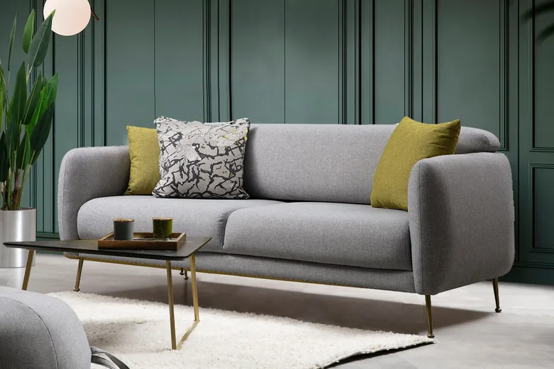 Panchenko 3-Pers. Sofa - Grå - Møbler - Sofaer - 3 personers sofa