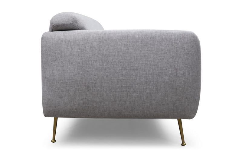 Panchenko Sovesofa Runde Armlæn 88x183 cm i Stof - Grå - Møbler - Sofaer - Sovesofaer - 3 personers sovesofa