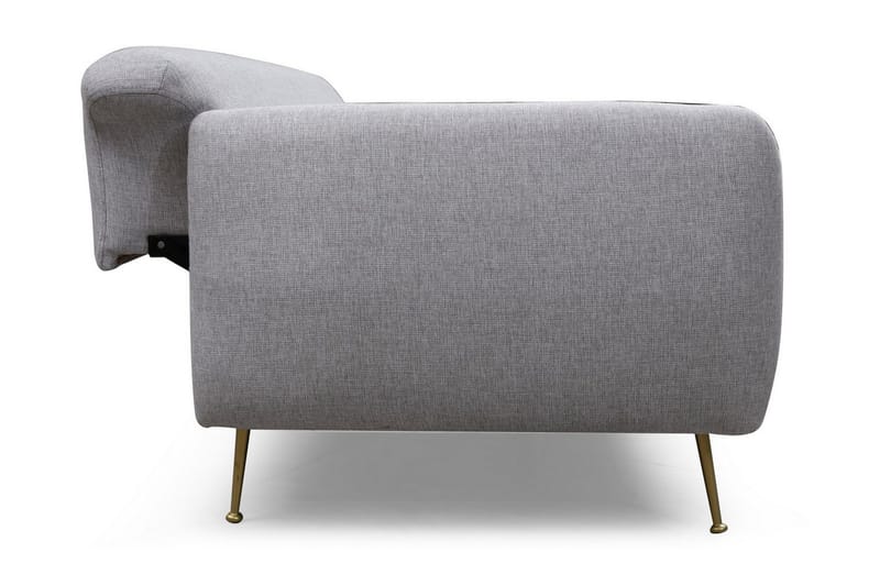 Panchenko Sovesofa Runde Armlæn 88x183 cm i Stof - Grå - Møbler - Sofaer - Sovesofaer - 3 personers sovesofa