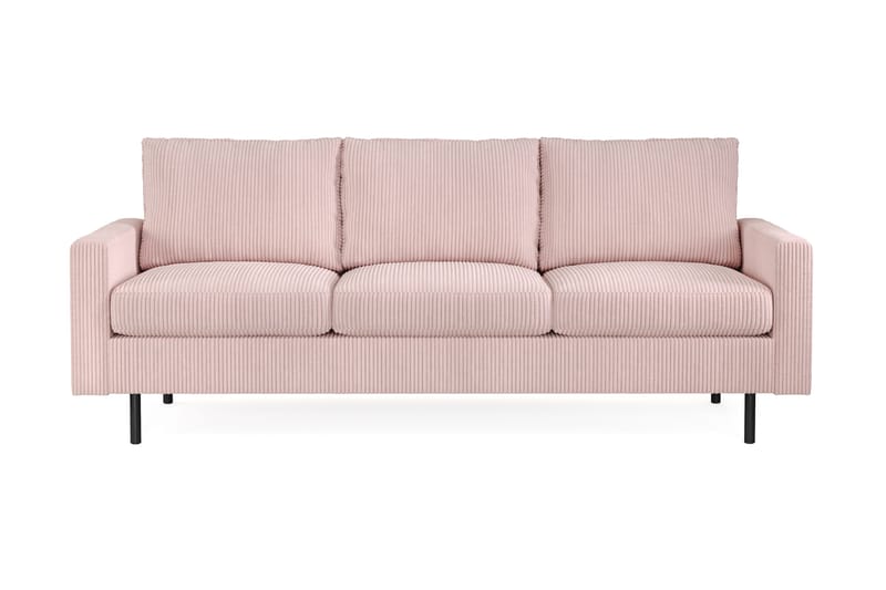 Peppe 3-personers Manchester Sofa - Rosa - Møbler - Sofaer - 3 personers sofa