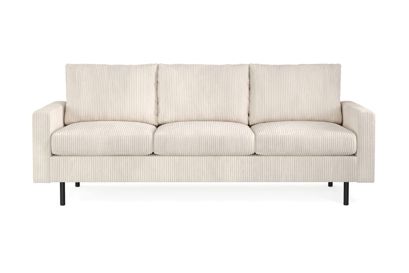 Peppe 3-personers Manchester Sofa 200 cm bred - Beige - Møbler - Sofaer - 3 personers sofa