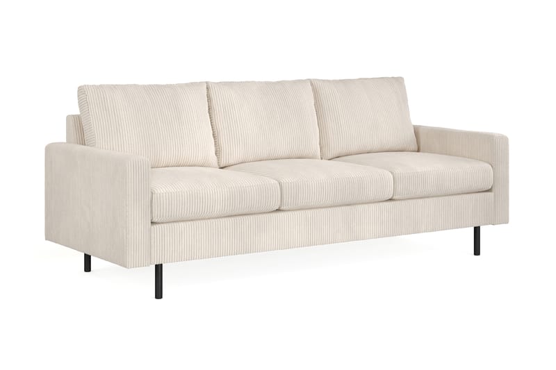 Peppe 3-personers Manchester Sofa 200 cm bred - Beige - Møbler - Sofaer - 3 personers sofa