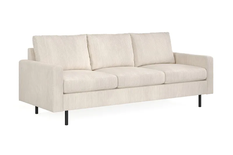 Peppe 3-personers Manchester Sofa - Beige - Møbler - Sofaer - 3 personers sofa