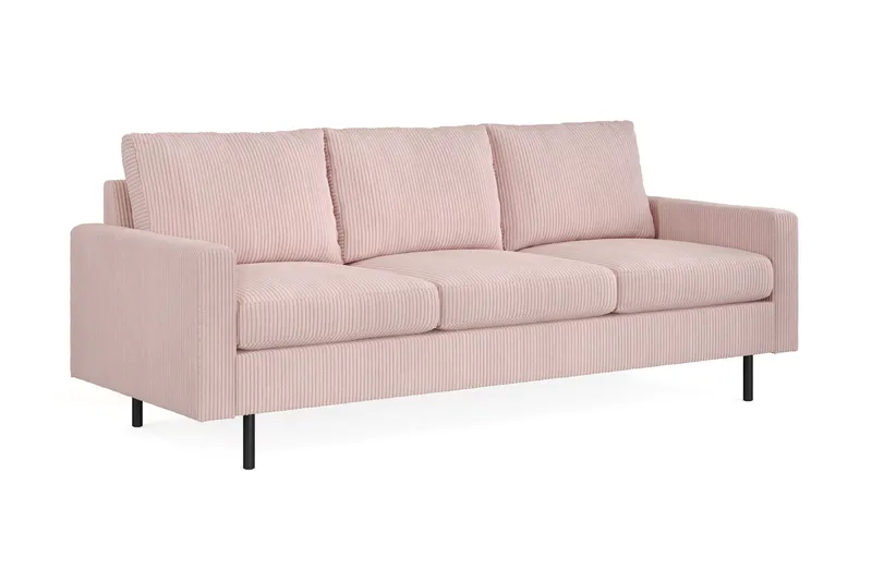 Peppe 3-personers Manchester Sofa - Rosa - Møbler - Sofaer - 3 personers sofa