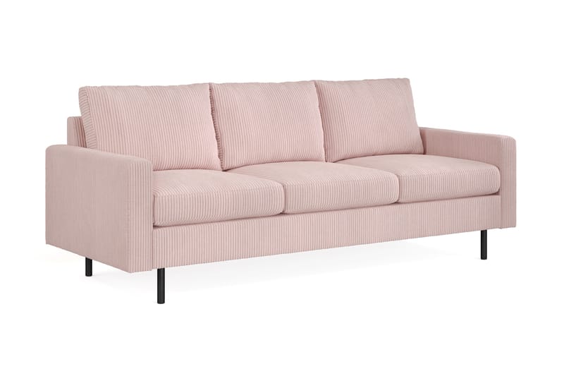 Peppe 3-personers Manchester Sofa - Rosa - Møbler - Sofaer - 3 personers sofa