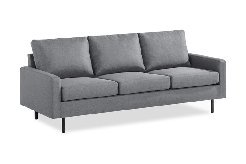 Peppe 3-personers Stofsofa - Lysegrå - Møbler - Sofaer - 3 personers sofa