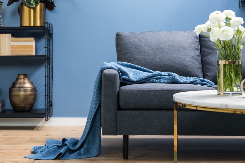Peppe 3-personers Stofsofa - Mørkegrå - Møbler - Sofaer - 3 personers sofa