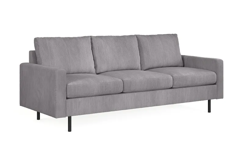 Peppe 3-personers Manchestersofa - Grå - Møbler - Sofaer - 3 personers sofa