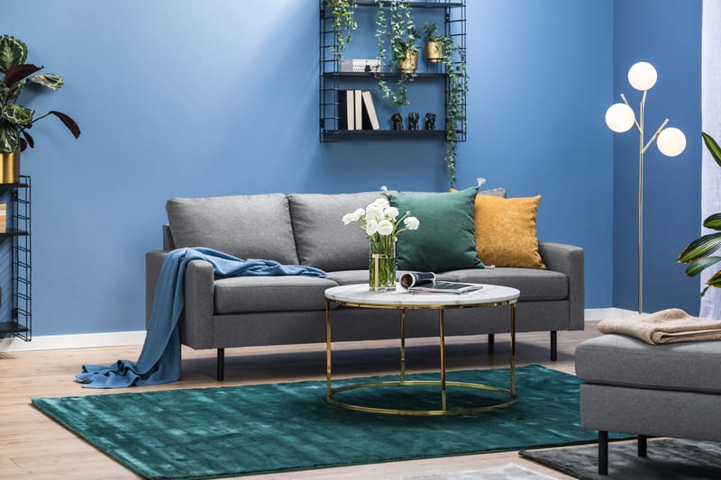 Peppe 3-personers Stofsofa - Lysegrå - Møbler - Sofaer - 3 personers sofa