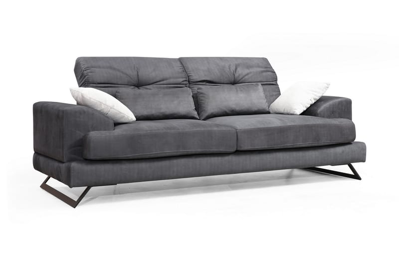 Raedeke 3-Pers. Sofa - Sort - 3 personers sofa