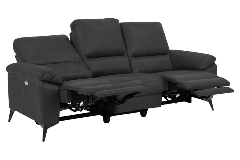Ranas 3-Pers. Sofa Elektrisk - Grå/Sort - Møbler - Sofaer - 3 personers sofa