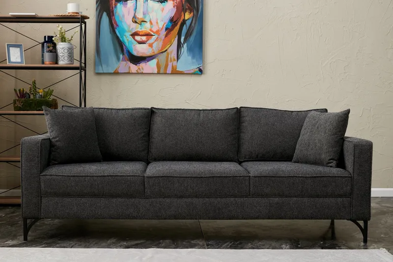 Retzow Sofa 3-personers - Antracit - Møbler - Sofaer - 3 personers sofa