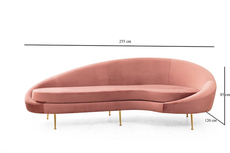 Revelstoke Sofa 3-personers - Rosa - Møbler - Sofaer - 3 personers sofa