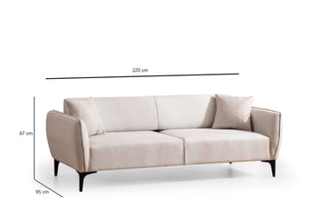 Rossland Sofa 3-personers - Hvid - Møbler - Sofaer - Sovesofaer - 3 personers sovesofa