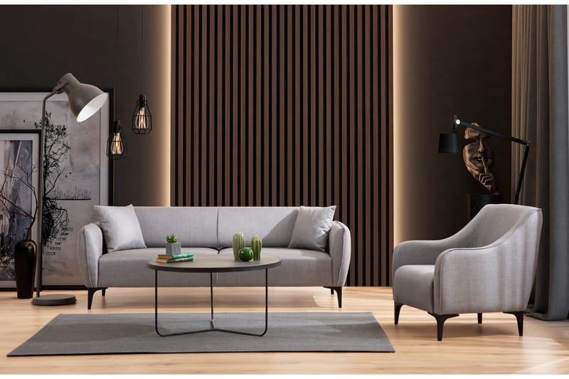 Rossland Sofa 3-personers - Grå - Møbler - Sofaer - 3 personers sofa