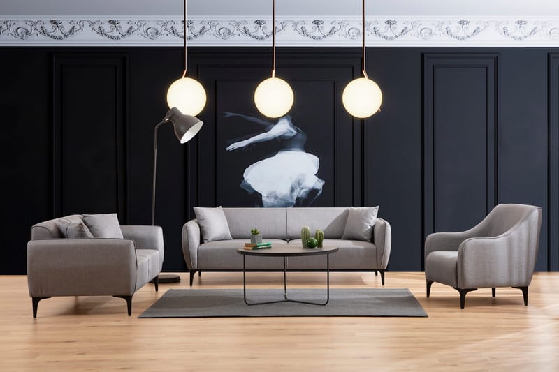 Rossland Sofa 3-personers - Grå - Møbler - Sofaer - 3 personers sofa