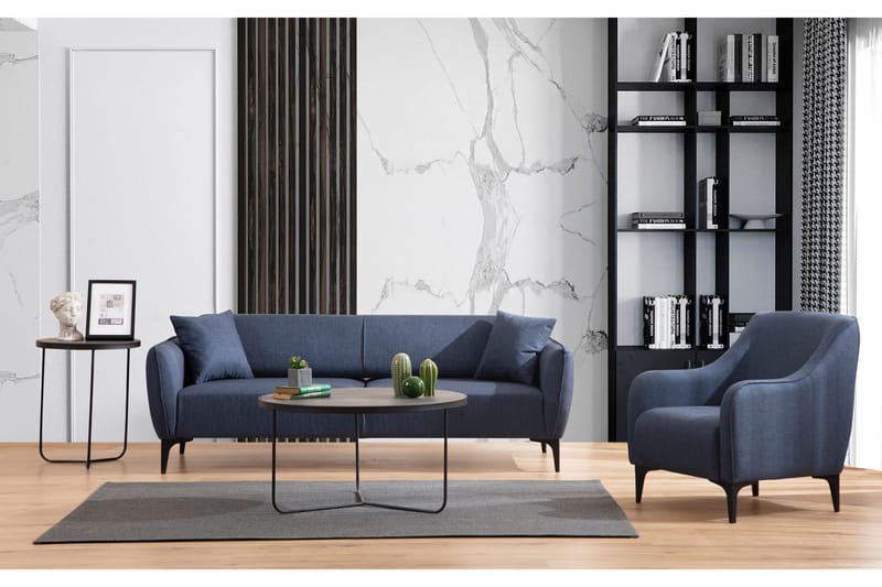 Rossland Sofa 3-personers - Blå - Møbler - Sofaer - 3 personers sofa