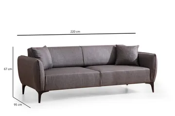 Rossland Sofa 3-personers - Mørkegrå - Møbler - Sofaer - Sovesofaer - 3 personers sovesofa
