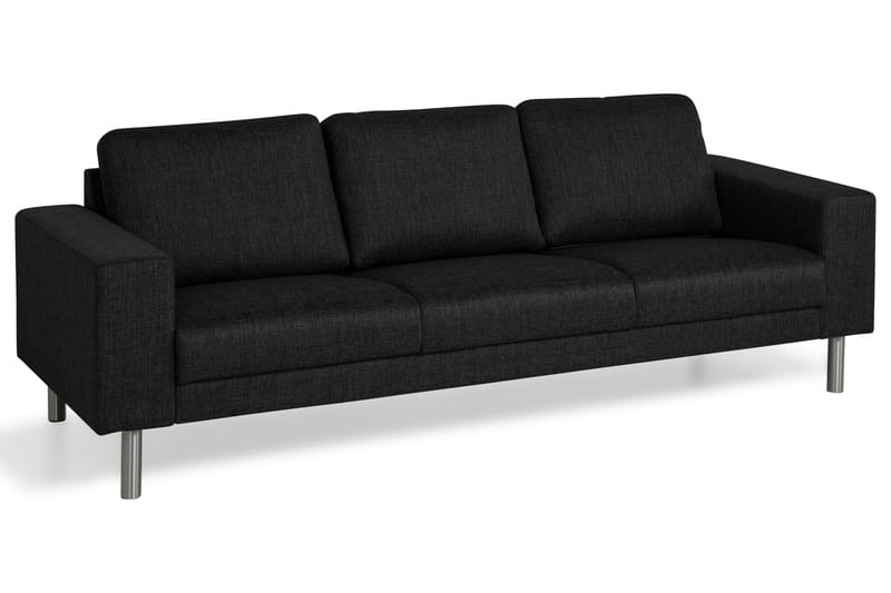 Runsala 3-pers Sofa - Sort - 3 personers sofa
