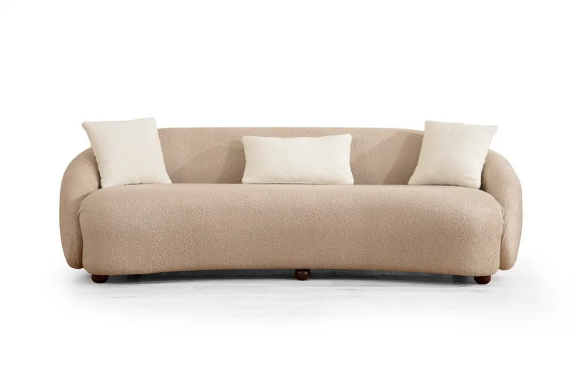 Scone Sofa 3-personers, Brun|Bouclé