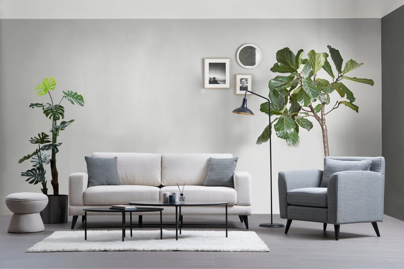 Selder 3-personers Sofa - Beige/Sort - Møbler - Sofaer - 3 personers sofa
